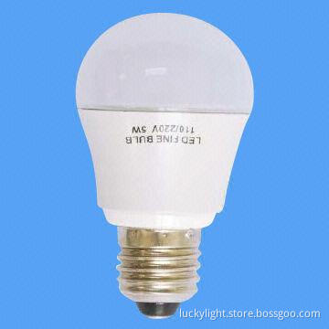 5W Global Bulb/Light with E27/26 Base Types, 110-240V AC Input Voltage